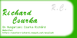 richard csurka business card