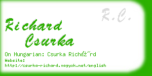 richard csurka business card